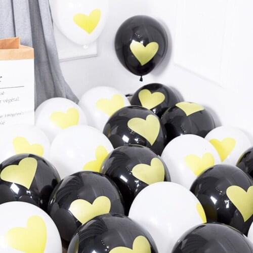 10Pcs12 Inch Hot Stamping Love Latex Balloons Birthday Party Wedding Celebration Room Layout Printing Balloons