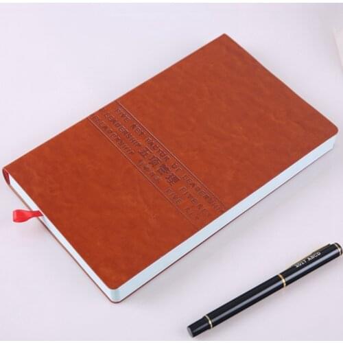2020 Five Management Action Log Handbook Faux Leather Schedule Notepad Management Diary Brown Notebook