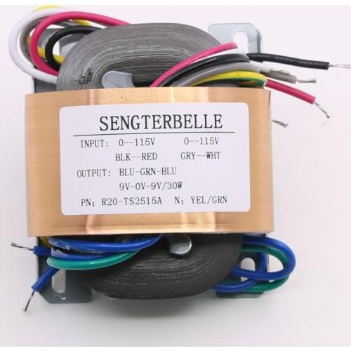 30VA hi-end R-core copper transformer for preamp / headphone / dac / amplifier /phono dual 6V 9V 12V 15V 16V 18V 24V