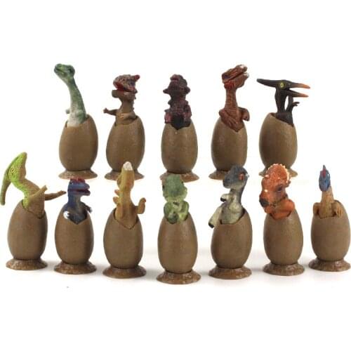6-7cm 12pcs/Set Mini Dinosaur PVC Action Figures Cubs Standing Hatch Eggs Educational Model Toys Decoration Children Gifts