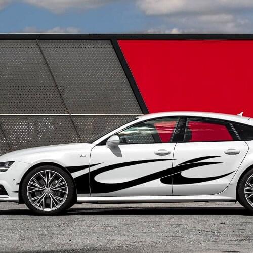 2PCS Car Side Stickers For BMW Audi Mercedes Fiat Ford Hyundai Kia Lada Lexus Nissan Peugeot Renault Smart Tesla Suzuki Decals