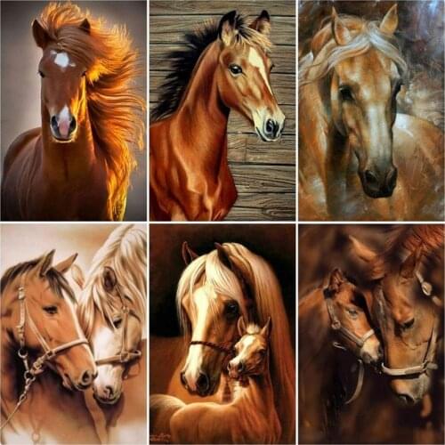 Diamond Mosaic Animals Diamond Painting Horses Full Square Drill Diy Diamond Embroidery Cross Stitch Kits Beadwork home decor