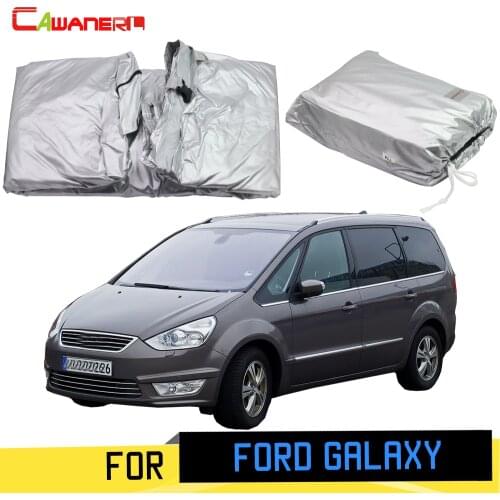 Cawanerl Car Cover MPV Sun Shade Rain Snow Scratch Protector Windproof Cover With Anti-Theft Lock For Ford Galaxy 2006−2019