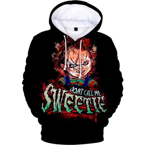 Kids Hoodie Bride of Chucky Doll 3d Print Boy/Girls Hoodies Sweatshirt Jacket Children Clothes pullover Oversized sweatshirt