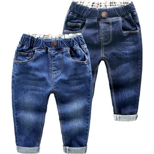 Kids Boys Jeans 2020 New Children Clothing Baby Boys Trousers Toddler Boy Jeans Spring Autumn Casual Pants Blue 1 2 3 4 5 6 Year