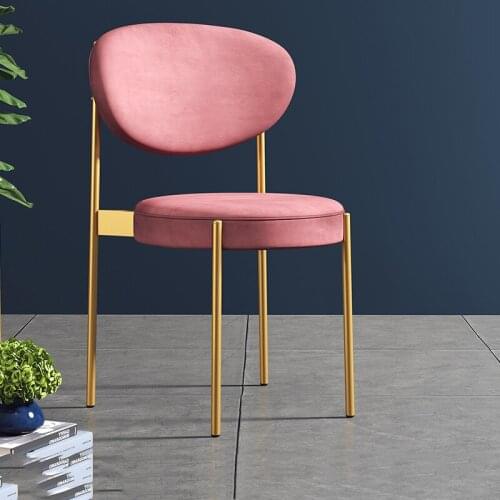 Home leisure chair restaurant chair modern soft bag light luxury backrest chair