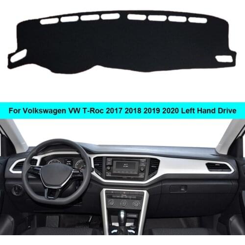 For Volkswagen VW T-Roc 2017 2018 2019 2020 LHD 2 Layer Car Dashboard Cover Carpet Car Decoration Dashmat Sun Shade Anti-sun