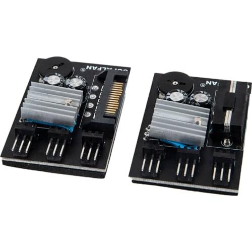 EN-Labs Computer PC Case CPU Cooler 3pin Cooling Fan Speed Temperature Controller, Molex 4pin Or SATA To 3 Way 3 Pin Fan Hub