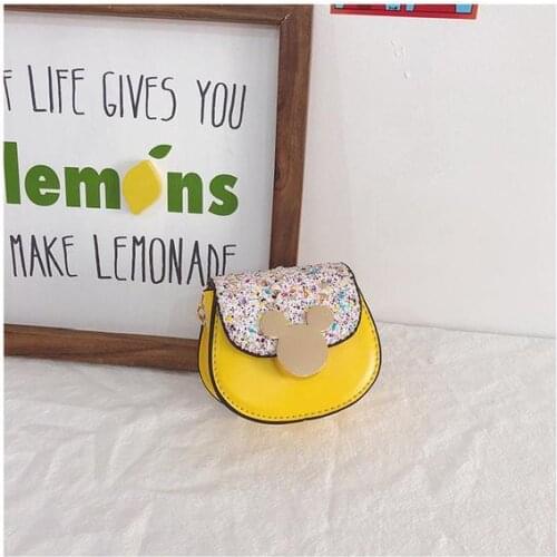 Disney summer sequin childrens bag fashion Mickey Mouse girl mini crossbody bag wild chain small bag