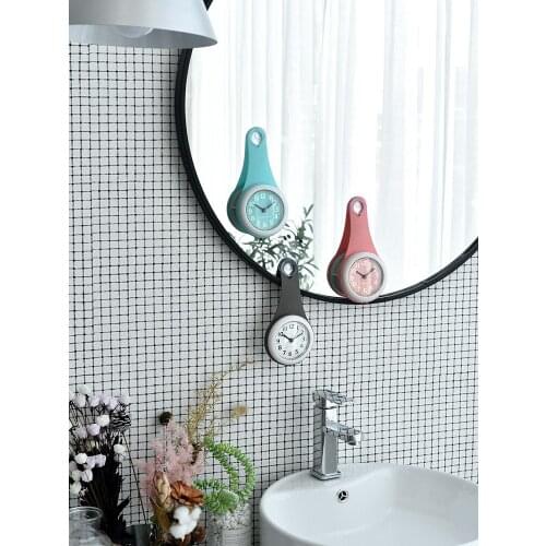 Small Watch Wall Clocks Decoration Electronic Living Room Home Decoration Mirror Clock Bathroom 40B095