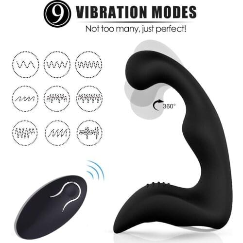 LOAEY Male "c" Prostate Massager Anal Vibrator Silicone 10 Modes Butt Plug Sex Toys For Men Masturbator Anal Toys For Adult