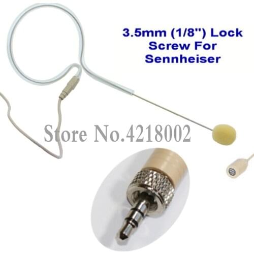 Skin Single Ear Hook Hanging Omnidirectional Headset Microphone For Sennheiser G1 G2 G3 Head Headworn Mic