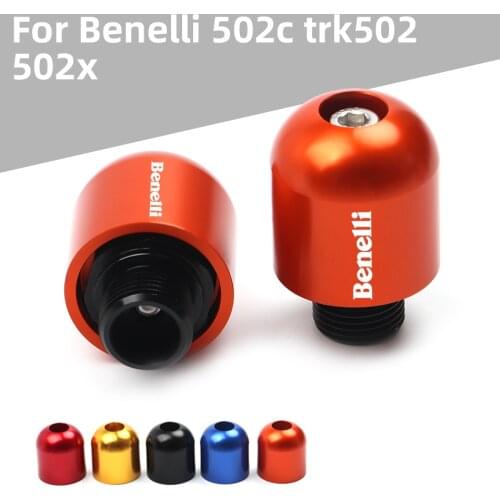 Motorcycle Accessories CNC Aluminum Handlebar Grips Bar Ends Plug Anti Vibration With Logo 5 Colors For Benelli 502c trk502 502x