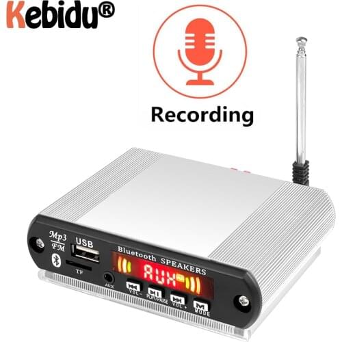 MP3 Player Bluetooth Decoder Board 2*3W Amplifier Car Accessory With Recording Function Support USB/SD/FM Audio Module DIY Case