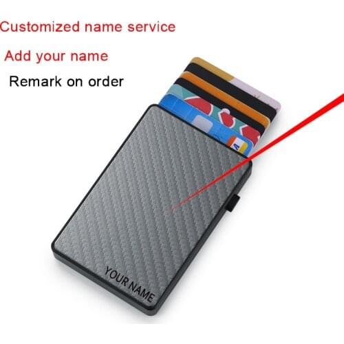Rfid Anti-Theft Creativity Bussiness Card Holder Ultra-Thin Card & Id Holders Magnet Carbon Fiber Men& Women Purse