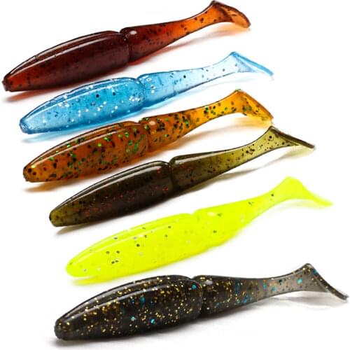 3.5g/ 75mm Soft Paddle Tail Swimbaits Soft Jerkbait Fishing Lure for Texas Rig Finesse Baits Plastic Worm Bass Fishing Baits