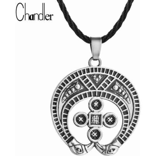 Chandler Lunnitsa Supernatural Amulet Pendant Necklace Geometry Retro Tibet Spiritual Religious Jewelry Good Luck Fashion Colier