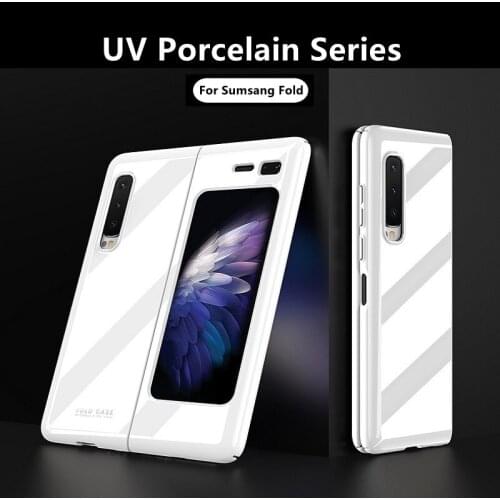 Luxury Clear Phone Case For Samsung Fold Solid Color Fashion PC Cover Anti-Knock GKK smooth Protective Shockproof Shell Quality