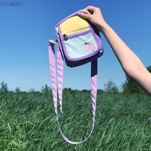 Girls Zipper Crossbody Bag fruit print Cute Wallet Coin Purse Multifunction Square Mobile Phone Bags women fashion bag handbags