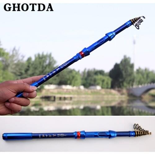 Telescopic Fishing Rod Super Hard Carbon Fiber Carp Fishing Pole 1.8M/2.1M/2.4M / 2.7M/3.0M Rock Fishing Rod