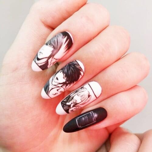 TSC-280 cute SUPER DEATHNOTEBOOK slider tomie beginning 3d nail art stickers finished sticker patch