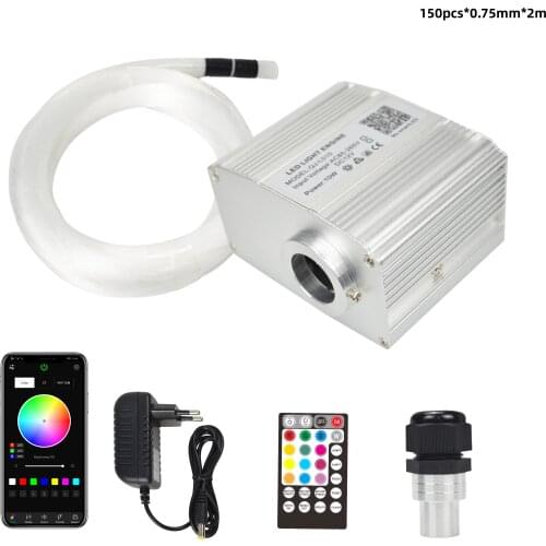 Smartphone APP Control Fiber Optic Light 10W Twinkle Effect Bluetooth & Music Control RGBW LED Lights Kit Star Ceiling Lighting
