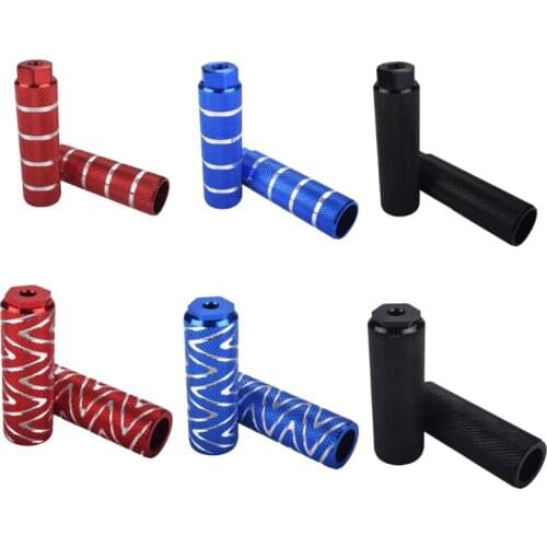 1 pair Mountain Bike Bicycle Axle Pedal Alloy Foot Stunt Pegs Cylinder Black MTB Bike Pedal Anti-Slip Front Rear Axle Foot F2TC