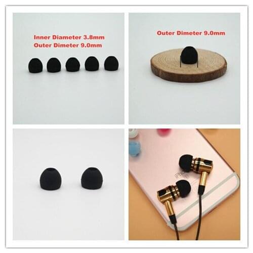 100 Pairs/200pcs (5 Colors) 3.8mm Silicone In-Ear Earphone Headset Replacement Earbud Bud Tips Ear buds Eartips Earplug