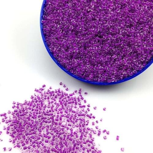16g 1000pcs 2mm 12/0 Purple Clear Color Round Loose Spacer Beads Cezch Glass Seed Beads Handmade Jewelry Making DIY Garment Bead