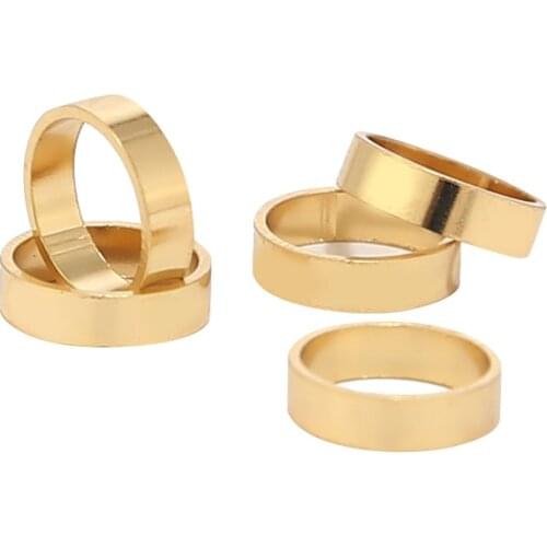 20pcs Gold Tone Stainless Steel 8mm Jewelry Components Findings Closed Circle Jump Ring for Jewelry Making