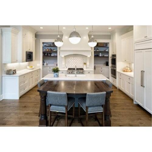 2020 traditional solid wood kitchen furnitures solid timber kitchen cabinets TK224