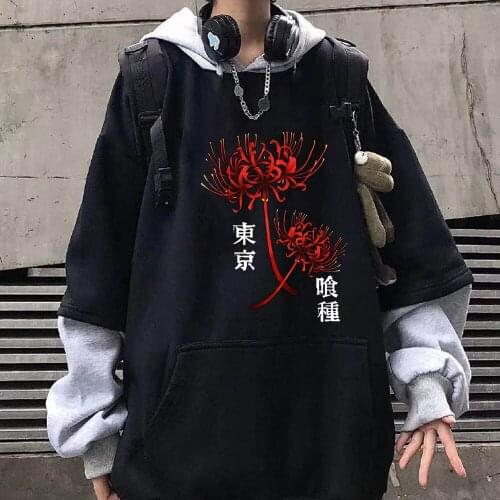 2021 Anime Tokyo Ghoul Hoodie Sweatshirts Harajuku Long Sleeve Streetwear Clothing Unisex
