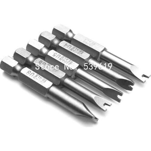 5Pcs 50mm Hex Magnetic U shaped Screwdriver Bits Electric screwdriver Set