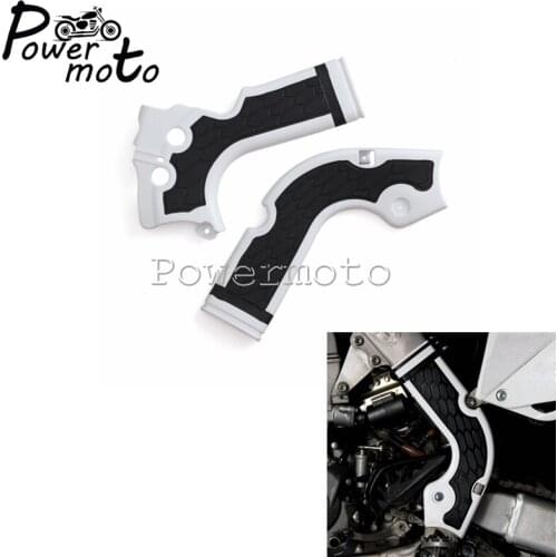 White Motorcycle Frame Guard Motocross MX Dirt Bike Frameguards Protection For Honda CRF 250 R CRF 450 R 2013-2016