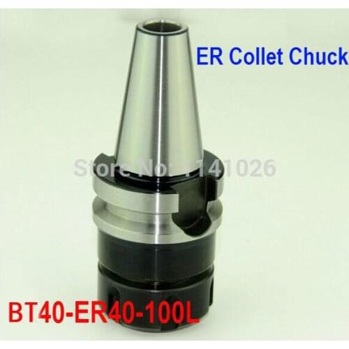 BT40-ER40-100L Spring ER Collet Chuck CNC Milling Toolholder Clamping End Mills Work on CNC Milling Machine