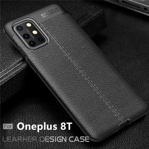 For Cover OnePlus 8 T 8T Case For OnePlus 8T Capas Soft TPU Silicone Anti-knock Leather For Cover OnePlus 8T One Plus 8T Fundas