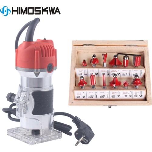 6.35mm 800w Wood Router Tool Combo Kit Electric Woodworking Machines Power Carpentry Manual Trimmer Tools Milling Cutter