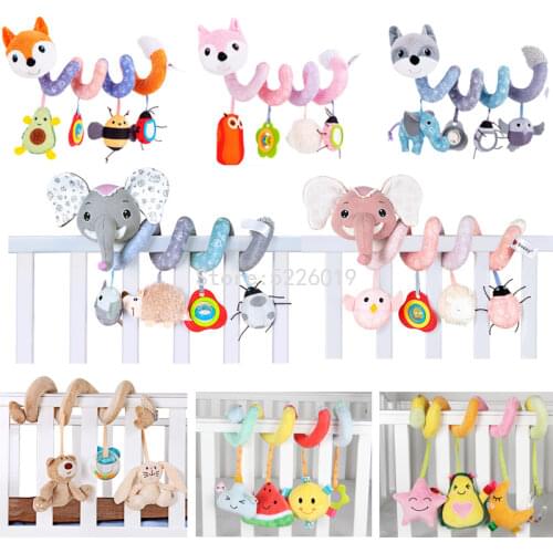 Toy Baby Stroller Comfort Stuffed Animal Rattle Crib Toys Gifts Mobile Infant Stroller Toys For Baby Hanging Bed Bell Toys Gift