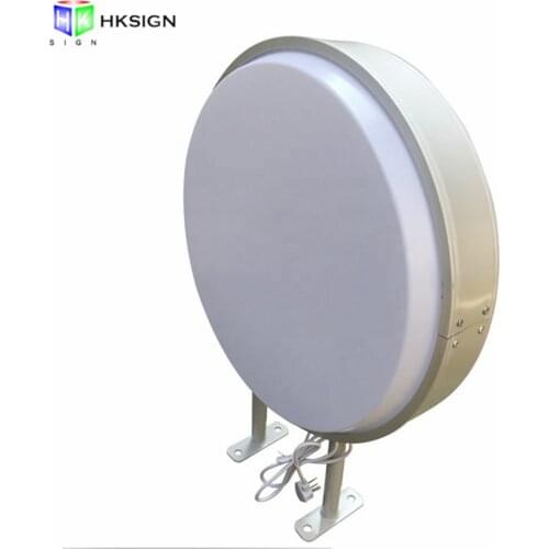 Outdoor Double Side Waterproof LED Picture Light Frame Round Sign For Store Front Name Board Advertising Display