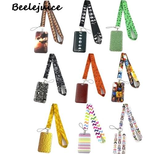 ID Neck Keychain Necklace Webbings Ribbons Anime Cartoon Neck Strap Lanyard ID badge Holder Keychain Lanyards Decorations Gifts