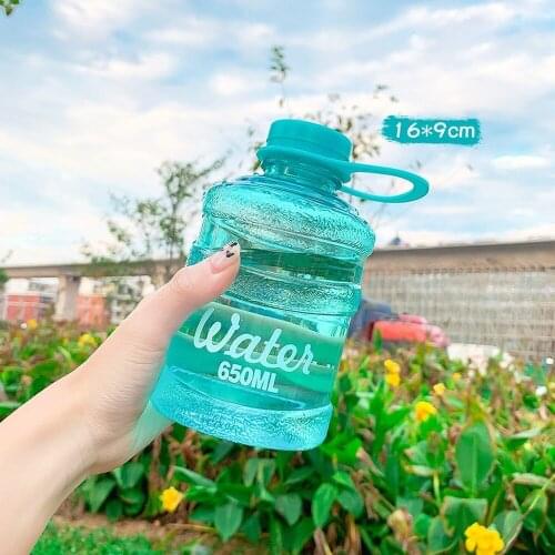 Creative Portable Water Cup Mineral Large Capacity Mineral Water Bucket Plastic Hand Cup Student Simple Leak Proof Cup