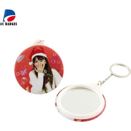Hot Wholesale 2-1/4" 58mm 1000sets Mirror Button keychain material without logo blank button components