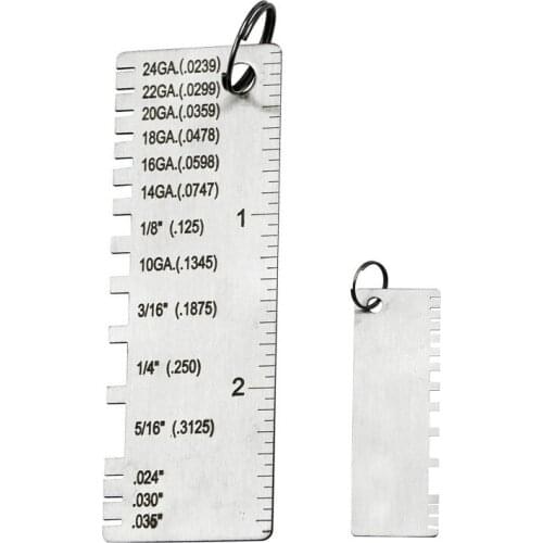 Stainless Steel Weld Inspection Ruler Thickness Gauge Weld Inspection Gauge Measuring Tool