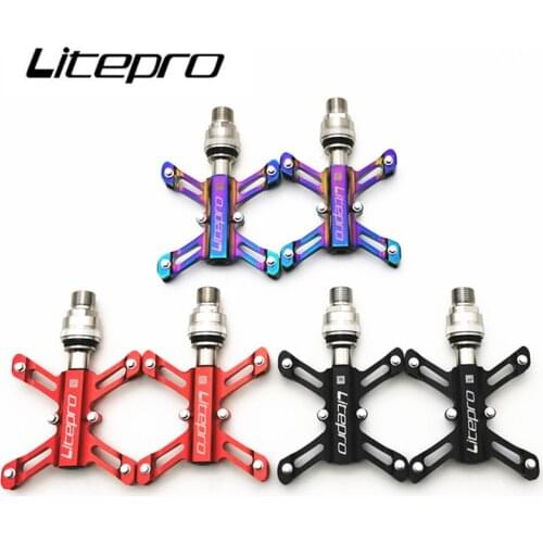 Litepro MTB BMX Folding Bicycle Universal Quick Release Pedal Road Bike Lightweight Aluminum Alloy Sealed Bearing Pedal