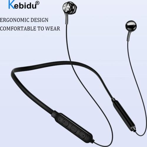 Magnetic Neckband Stereo Headset Wireless Bluetooth Earphones IPX5 Waterproof Sports Wireless Headphone with Mic for Smartphones