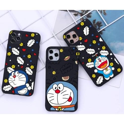 Cute Cartoon Doraemon Robot cat Phone Case for iphone 12 pro max mini 11 pro XS MAX 8 7 6 6S Plus X 5S SE 2020 XR case