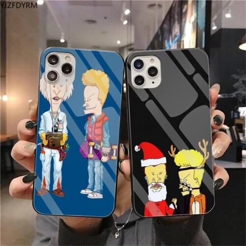 Cartoon Beavis And Butthead Custom Soft Phone Case Tempered Glass For iPhone 11 Pro XR XS MAX 8 X 7 6S 6 Plus SE 2020 case
