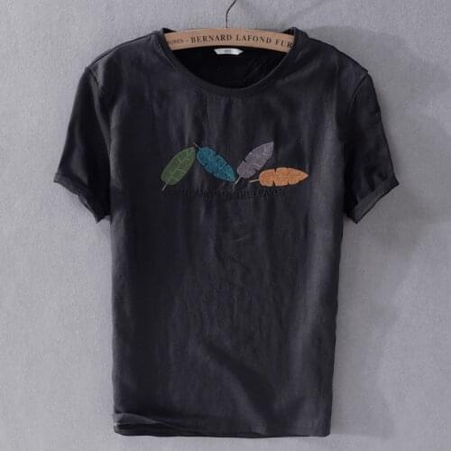 2019 New arrival black t-shirt mens casual embroidery brand t shirts men fashion o-neck tshirt male tops camiseta camisa