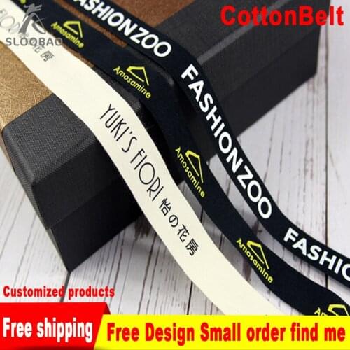 FreeshippingCollarCustomMadeClothLabelTrademarkPrintingChildrensClothingWashingStandardUnderwearWashingCottonBeltWithMix100Yard