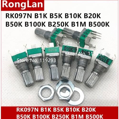 Spot precision adjustable potentiometer switch RK097N 097 Vertical clubfoot Single B1K B5K B10K B20K B50K B100K B250K B1M B500K